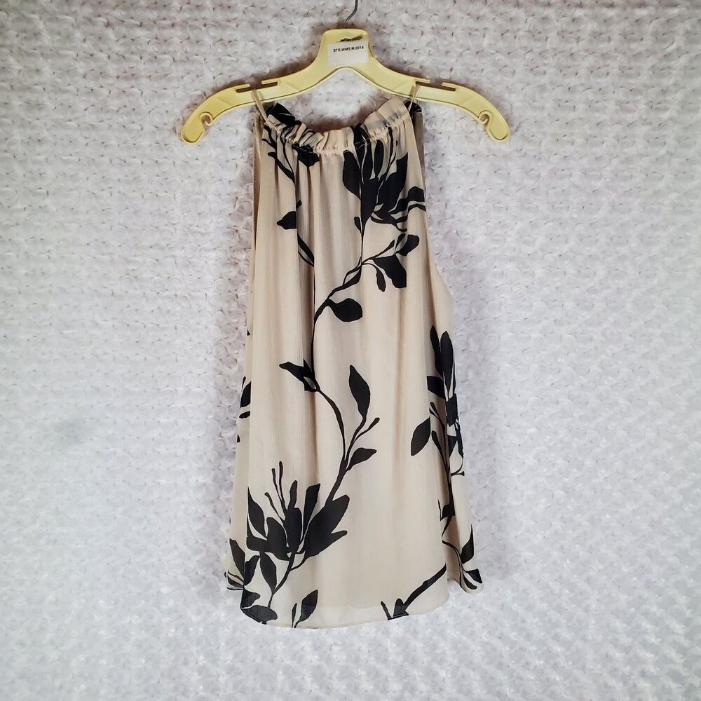 Vintage Floral Print Sleeveless Dress Size M